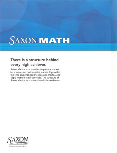 Saxon Math Intermediate 3 Student Edition