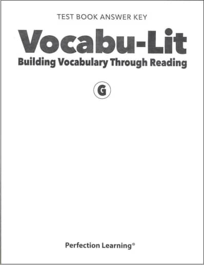 Vocabu-Lit G Test Answer Key (5th Edition)