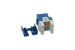 Cat6 RJ45 110 Type 180° Keystone Jack, Blue