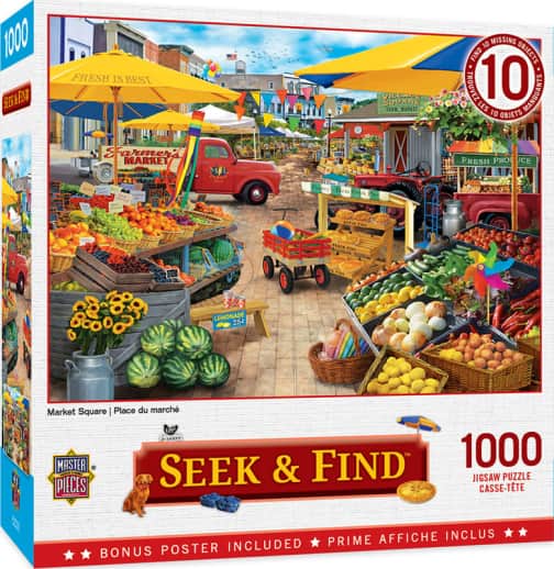 MasterPieces Seek & Find - Market Square Puzzle (1000 piece)