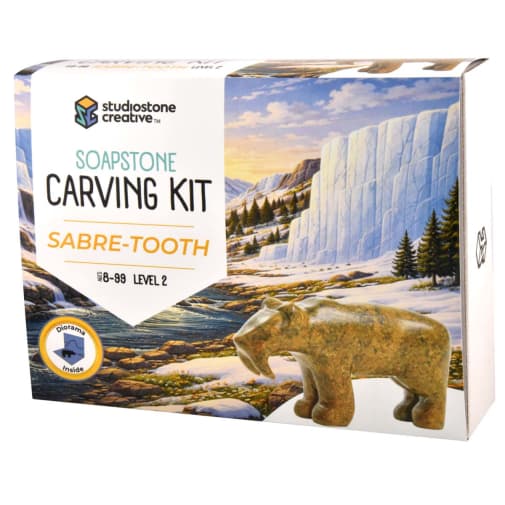 Soapstone Carving Kit - Sabre-tooth (Ice Age)