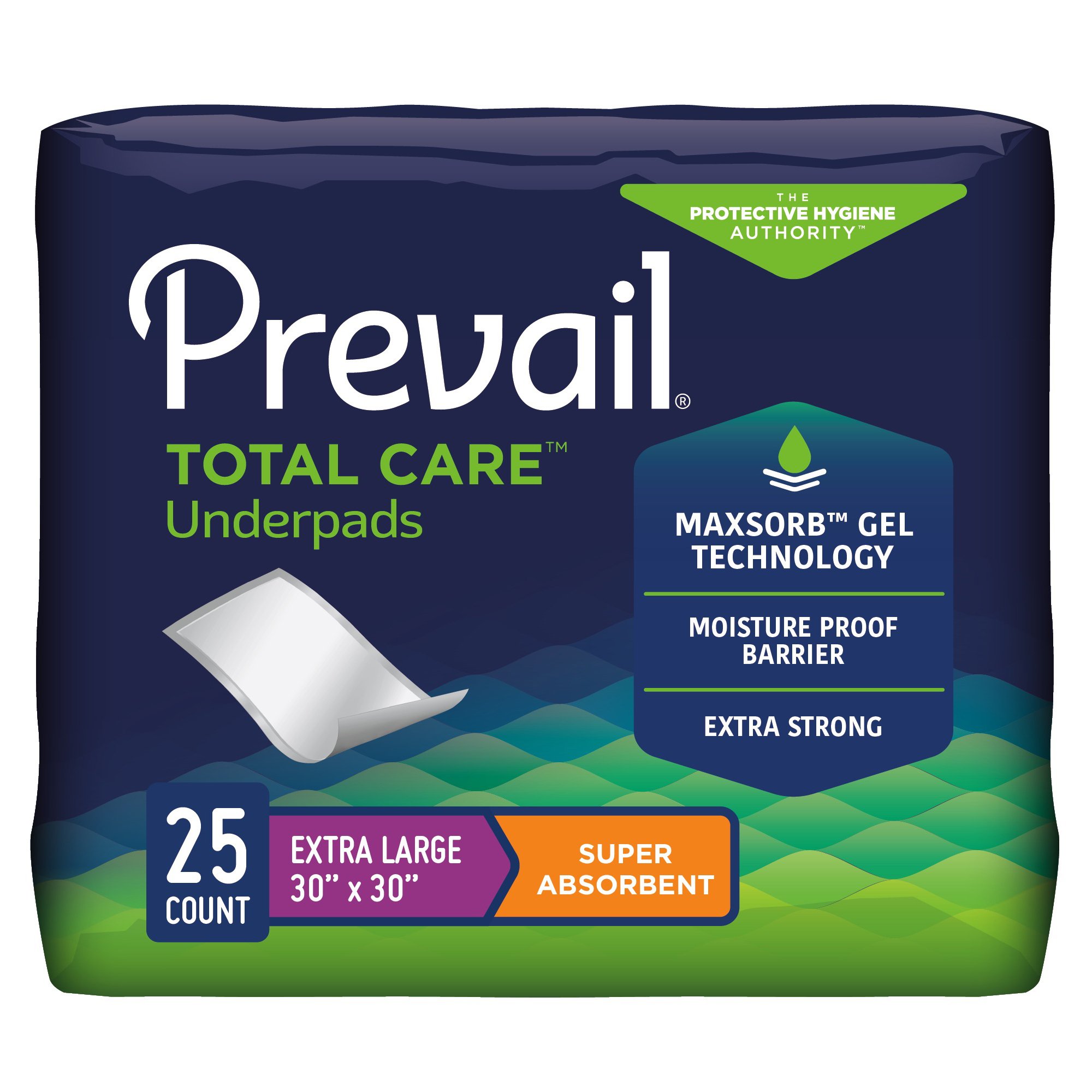 Prevail Total Care Heavy Absorbency Underpad, 30x 36 Inch MK 1206476