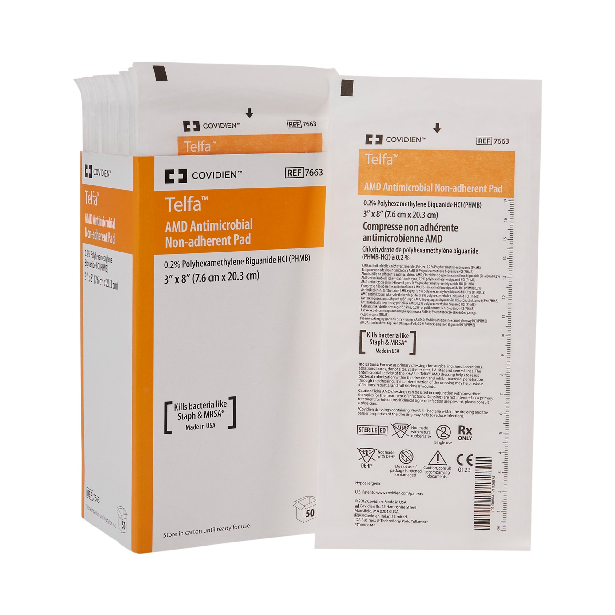 Telfa Impregnated Antimicrobial Dressing, 3 x 8 Inch MK 479851