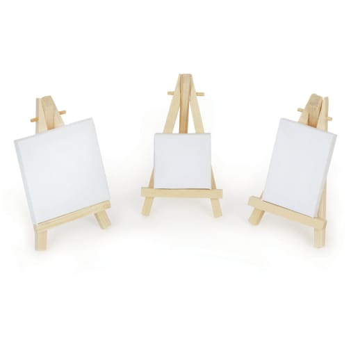 Mini Canvas & Easel Set (3 sizes of canvas & 3 easels)