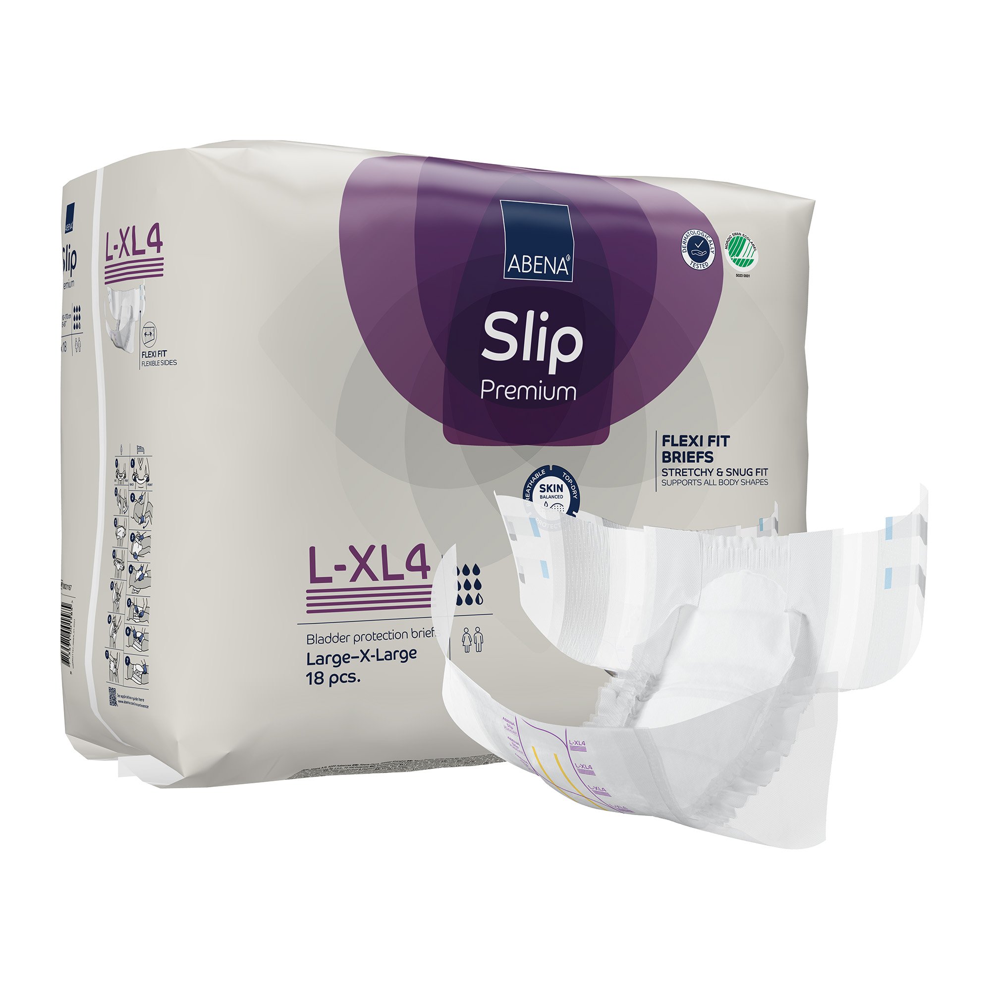 Abena Slip Premium Flexi Fit Incontinence Briefs, L-XL4 MK 1246196