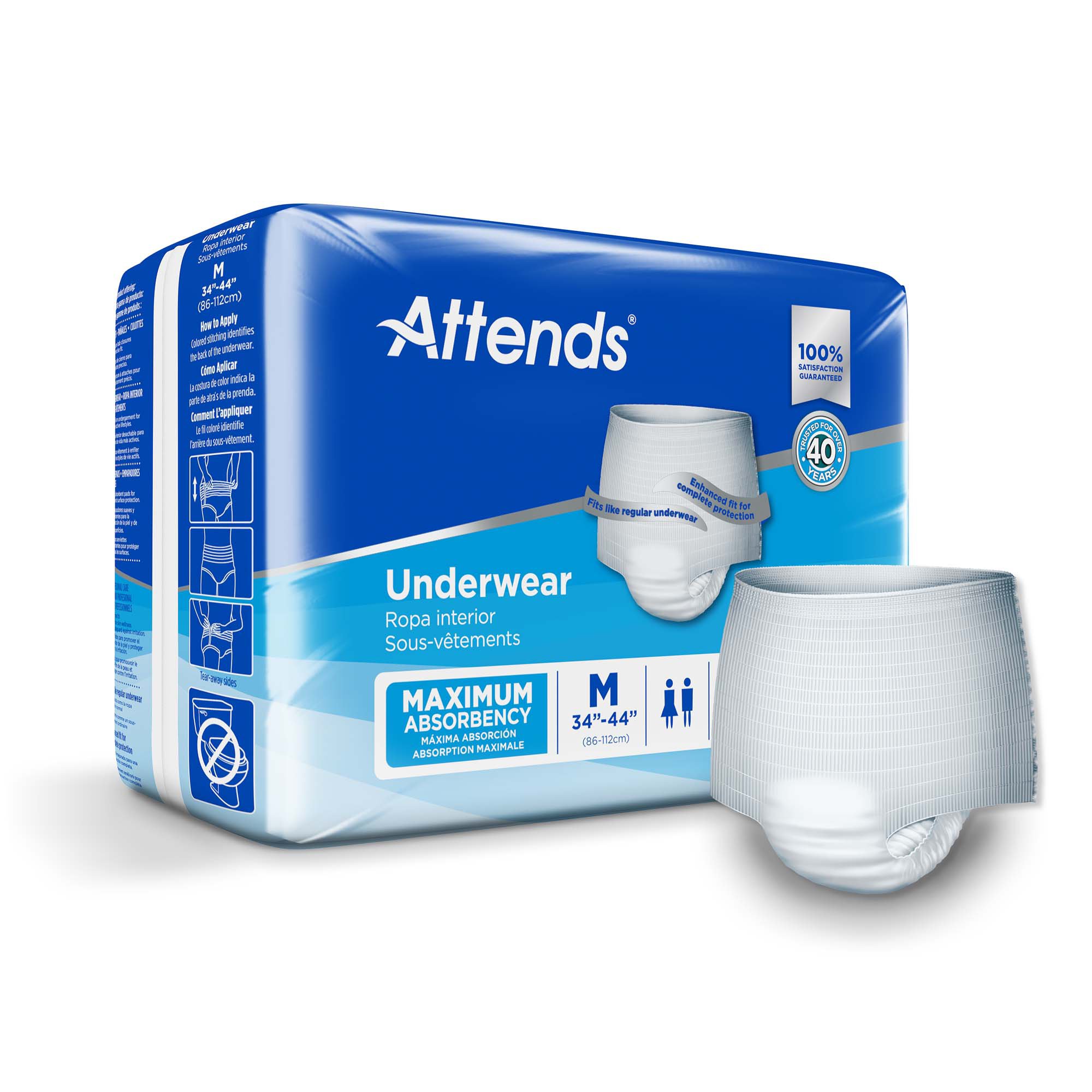 Attends Extra Absorbency Underwear, Medium MK 522093