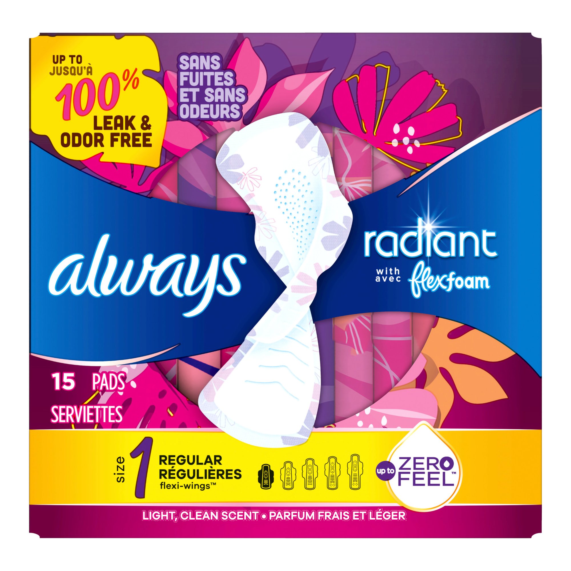 Always Radiant Regular Pads, Size 1 MK 1231750