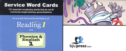 BJU Press Reading 1 Service Word Cards 4th Edition
