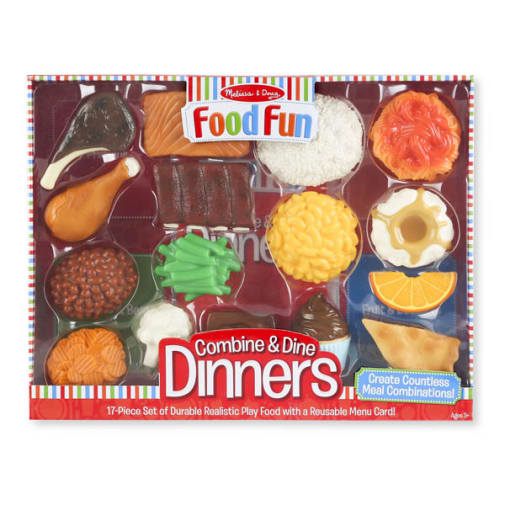 Melissa & Doug Combine and Dine Dinners Red - 17-Piece Set