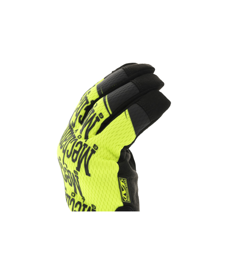 Airgas - MF1SMG-91-009 - Mechanix Wear® Size 9 Hi-Viz Yellow Original®  Leather And TrekDry® Full Finger Mechanics Gloves With Hook and Loop Cuff