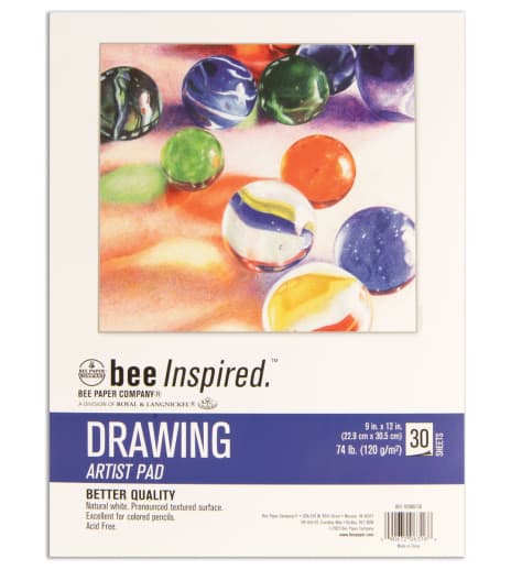 Bee Inspired Drawing Artist Pad (9x12)