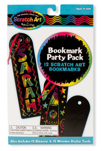 Melissa & Doug Bookmark Scratch Art Party Pack - 12 count