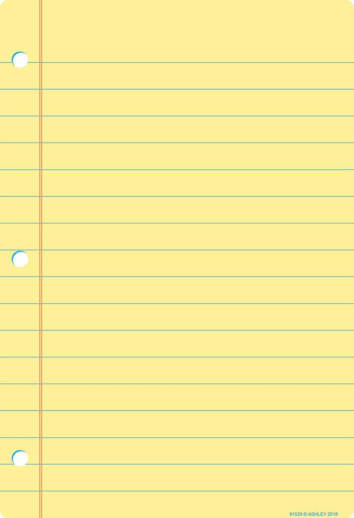 Notebook Page Smart Poly Chart Write-On/Wipe-Off - Light Yellow