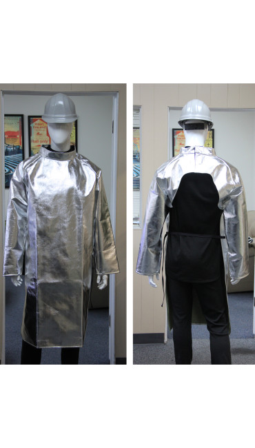 50" Open Back Coats: 19 oz. Aluminized Carbon Para Aramid Blend, , large