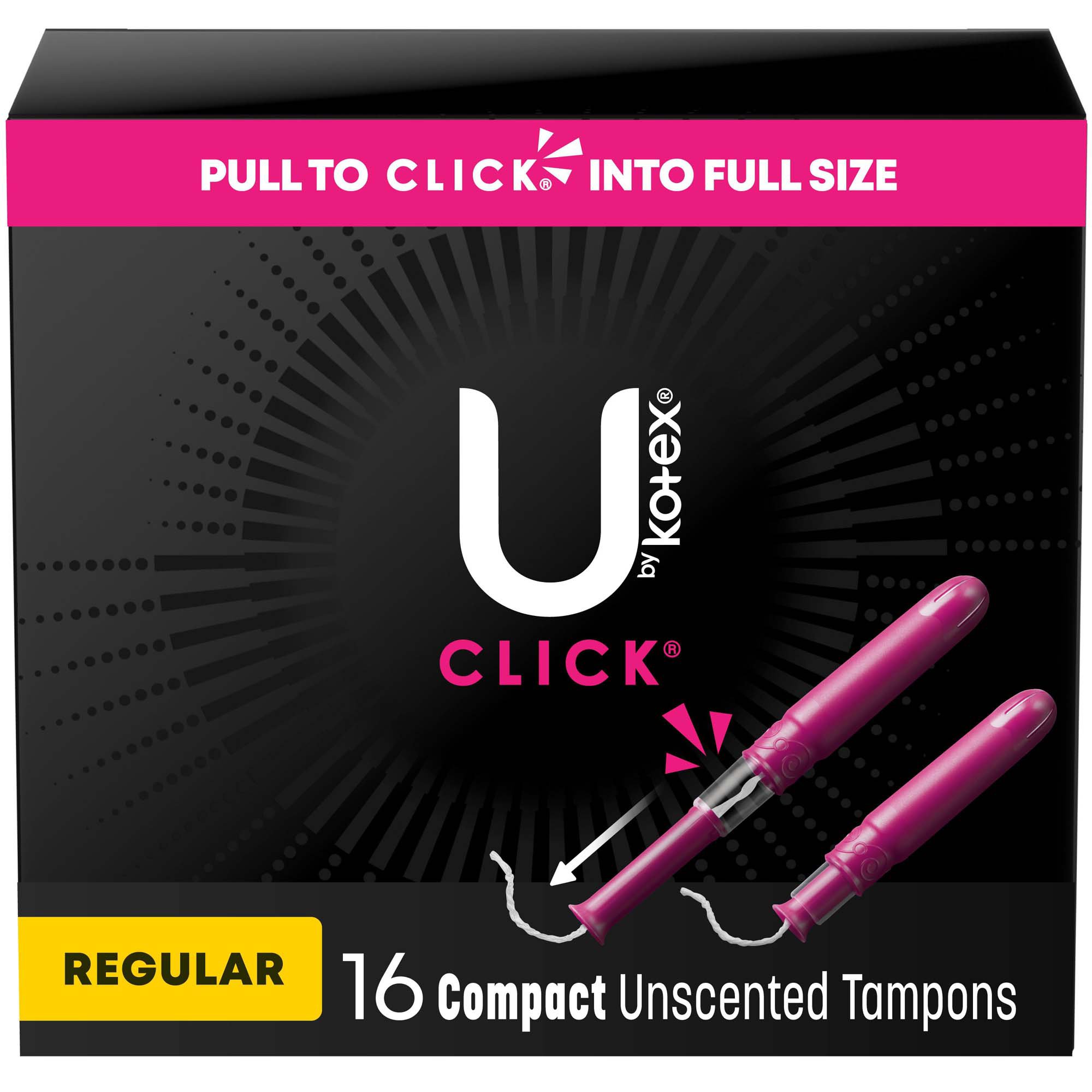U By Kotex Click Compact Tampons, Regular MK 1184198