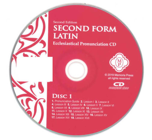 Memoria Press Second Form Latin Ecclesiastical Pronunciation CD (2nd Edition)