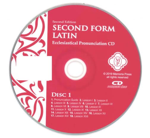 Memoria Press Second Form Latin Ecclesiastical Pronunciation CD (2nd Edition)