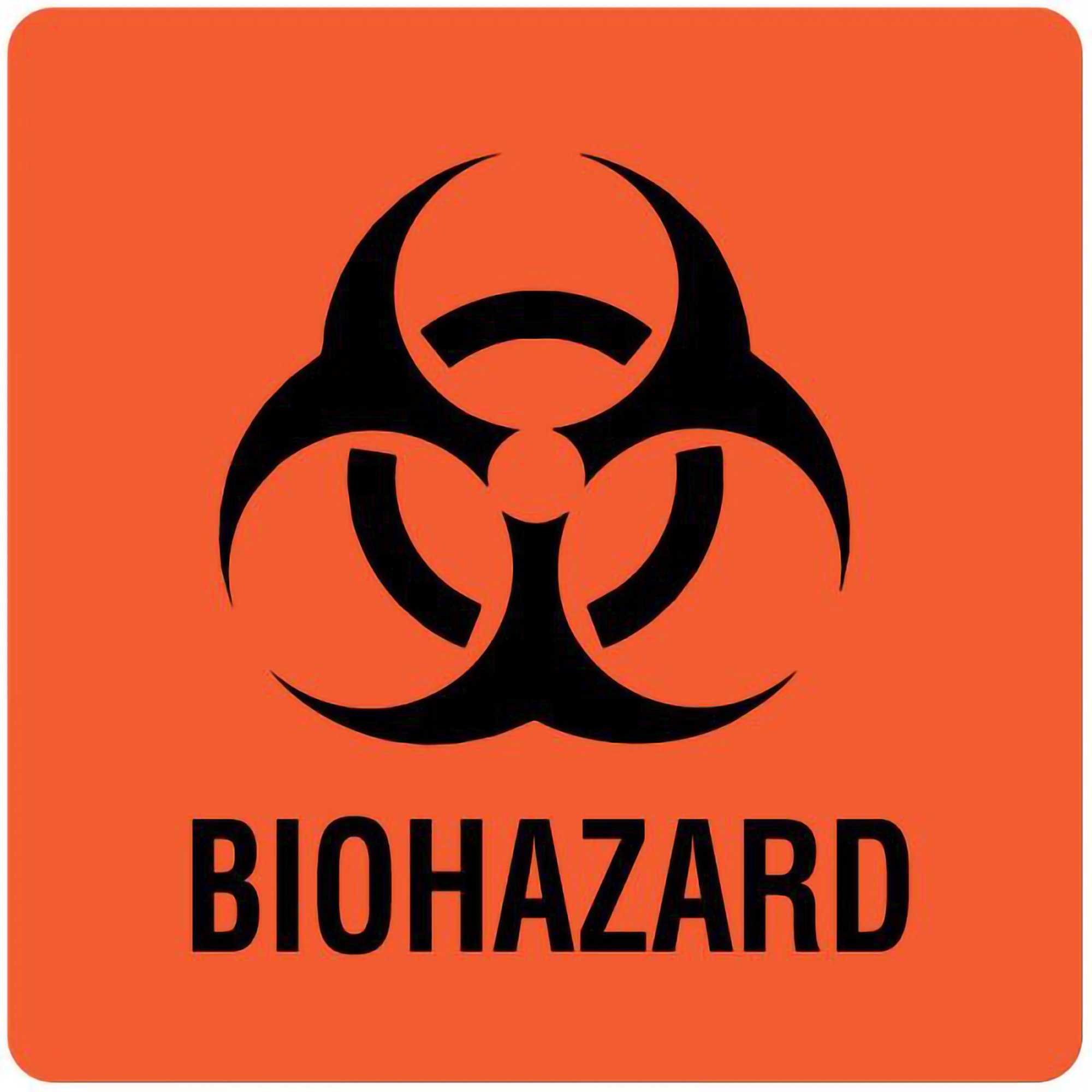 UAL Biohazard Pre-Printed Label, 3 x 3 Inch MK 515059