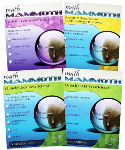 Math Mammoth 2024 Grade 3 Color Package