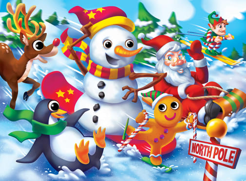 Googly Eyes Puzzle - Christmas Friends (48 piece puzzle)