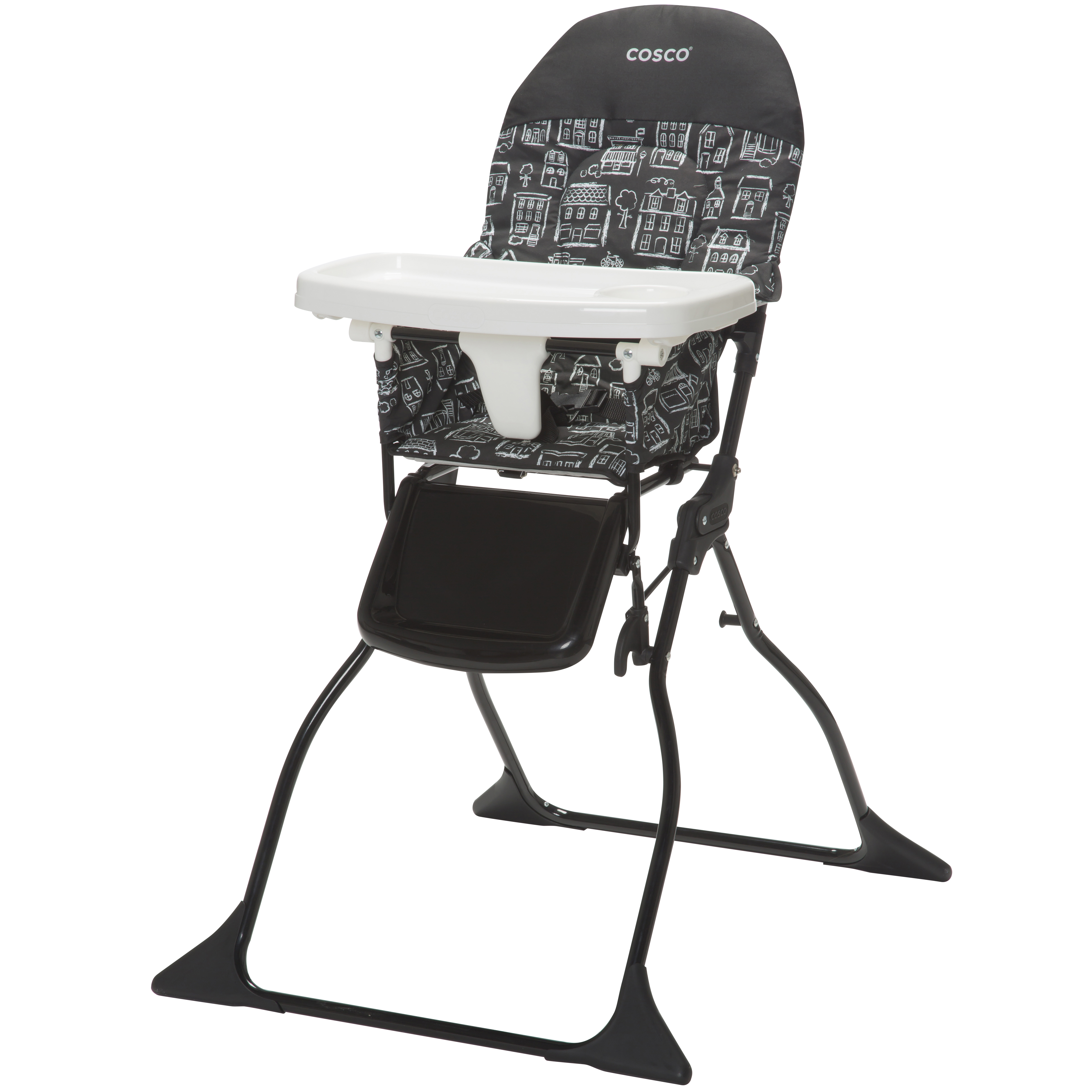 Compactable Cosco Simple Fold High Chair with Adjustable Tray eBay