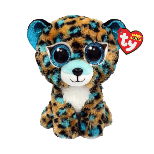 Cobalt Leopard Beanie Boo 8"