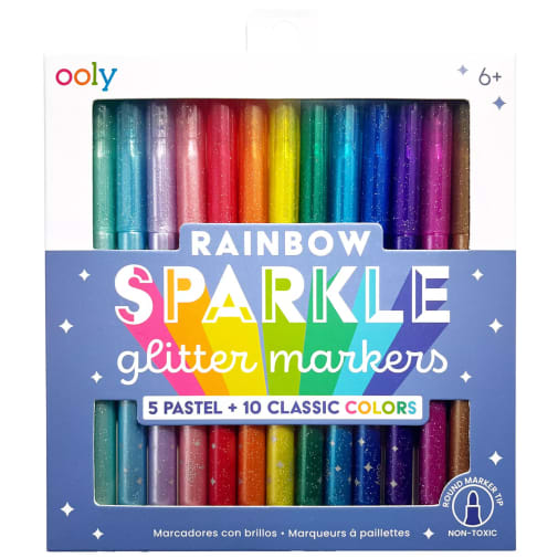 Rainbow Sparkle Glitter Markers
