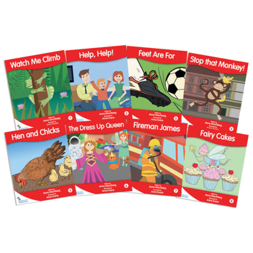 Fantail Readers: Fiction - Red (set of 8) Reading Level 3-6, Guided Reading Level B-D