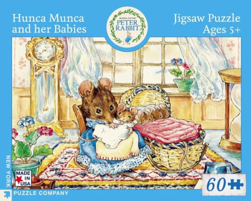 New York Puzzle Company Hunca Munca and Her Babies Puzzle (60 piece)