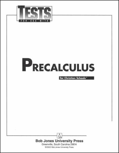 BJU Press Precalculus Testpack