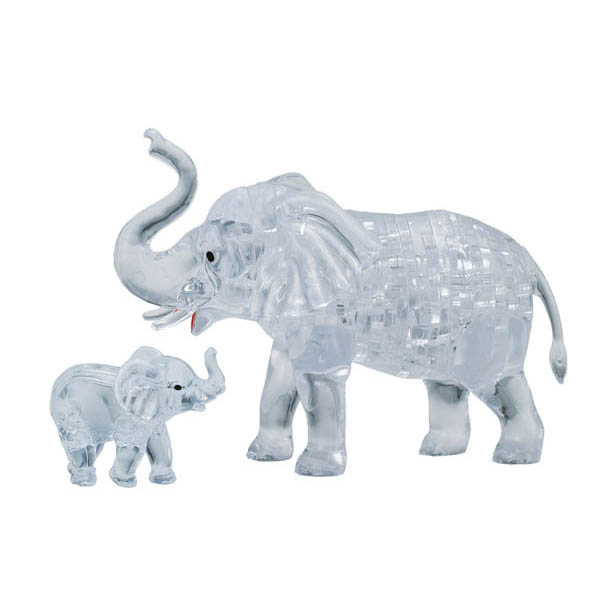 3D Crystal Puzzle - Elephant & Baby