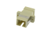 Fiber Adapter, SC/UPC Simplex Multimode, With Flange, Beige
