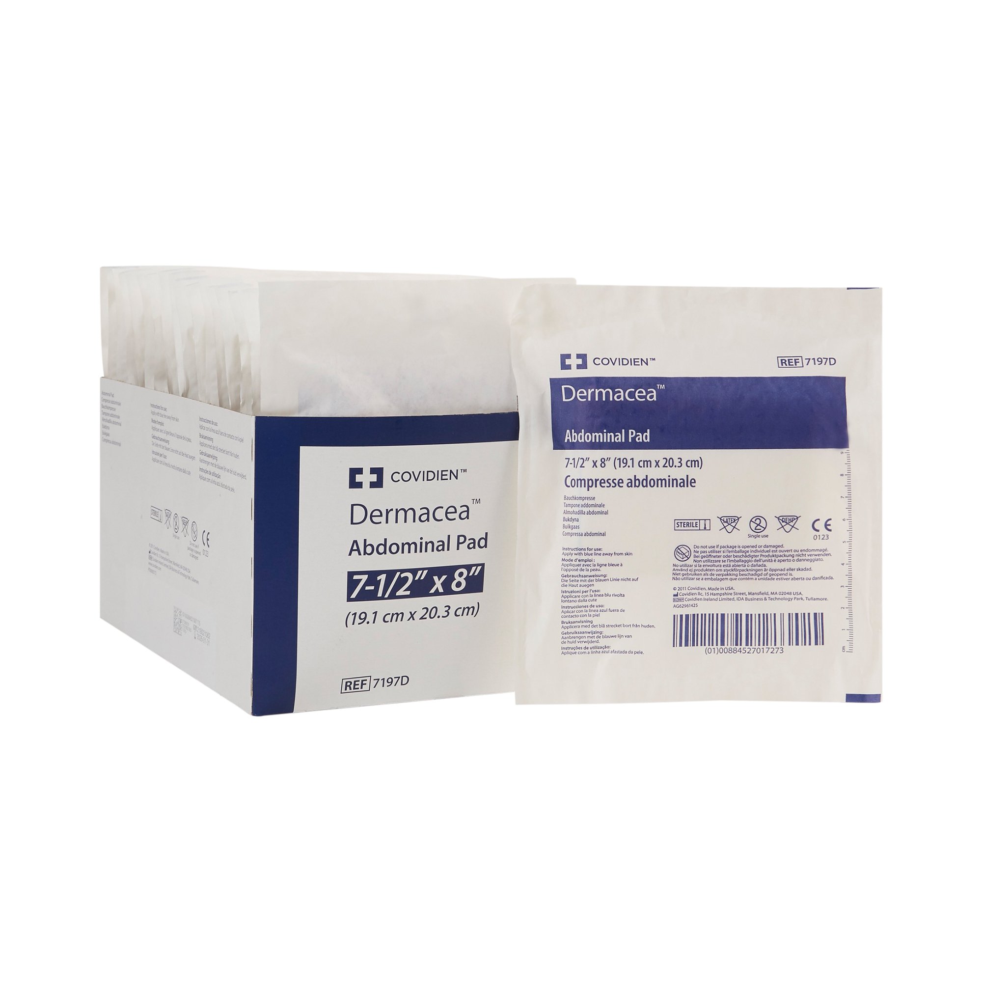 Dermacea Sterile Abdominal Pad, 7-1/2 x 8 Inch MK 566396