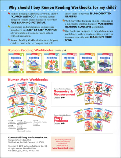 Kumon Reading Workbook - Grade 6