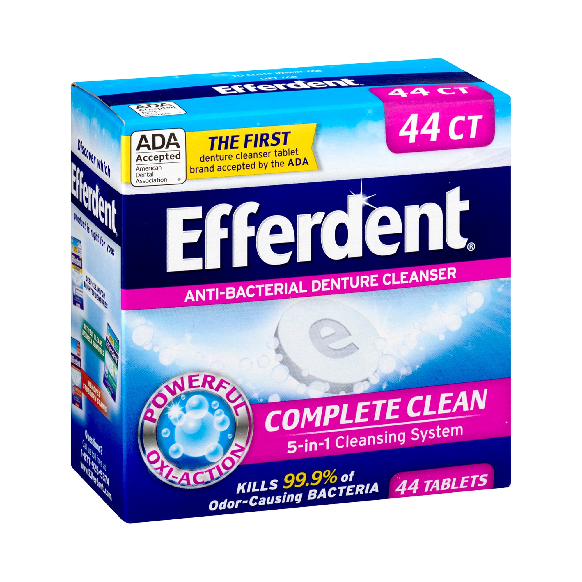 Efferdent Denture Cleaner, 44 Tablets per Box MK 995747