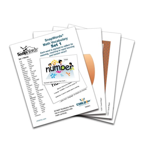 SnapWords Math Vocabulary Set 1