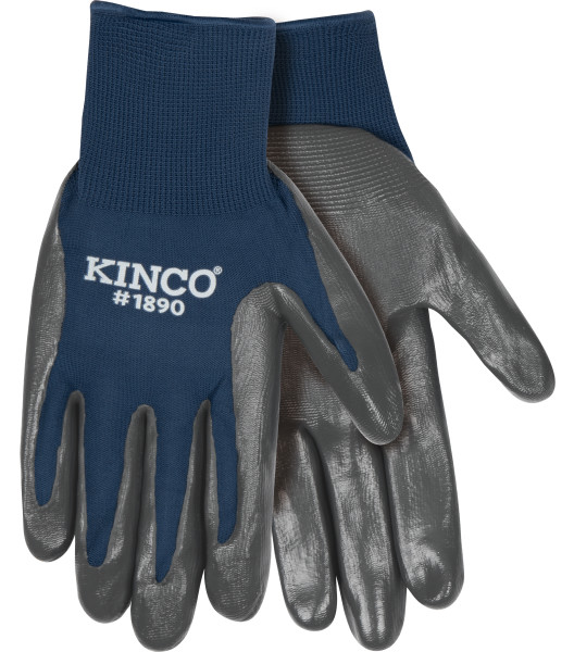 Navy Blue Polyester Knit Shell & Nitrile Palm