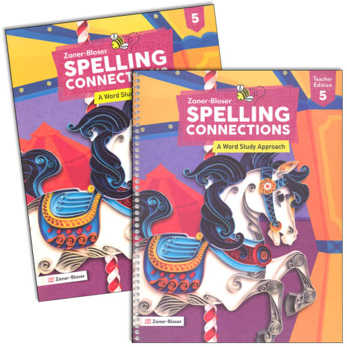 Zaner-Bloser Spelling Connections Grade 5 Home School Bundle (2022)