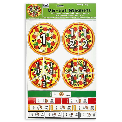 Pizza Fractions Magnetic Die-cuts