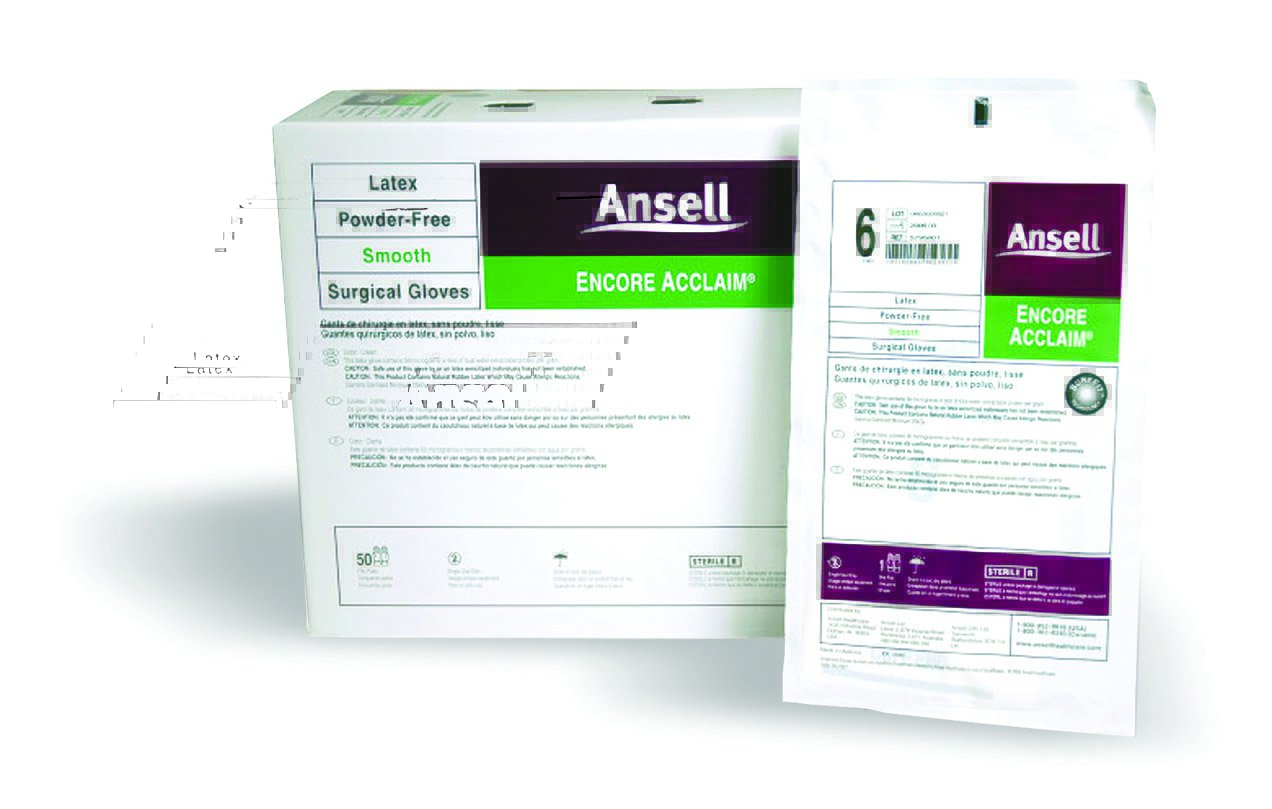 Encore Latex Acclaim Surgical Glove, Size 8, Ivory MK 372899