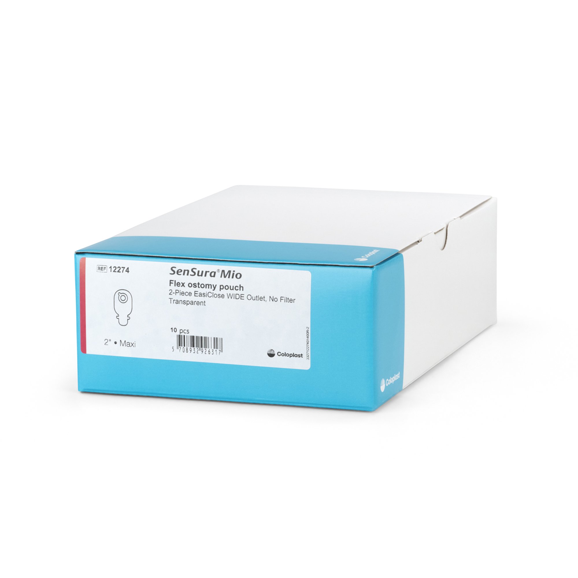 SenSura Mio Flex 2-Piece Transparent Ostomy Pouch, Red Match MK 891219