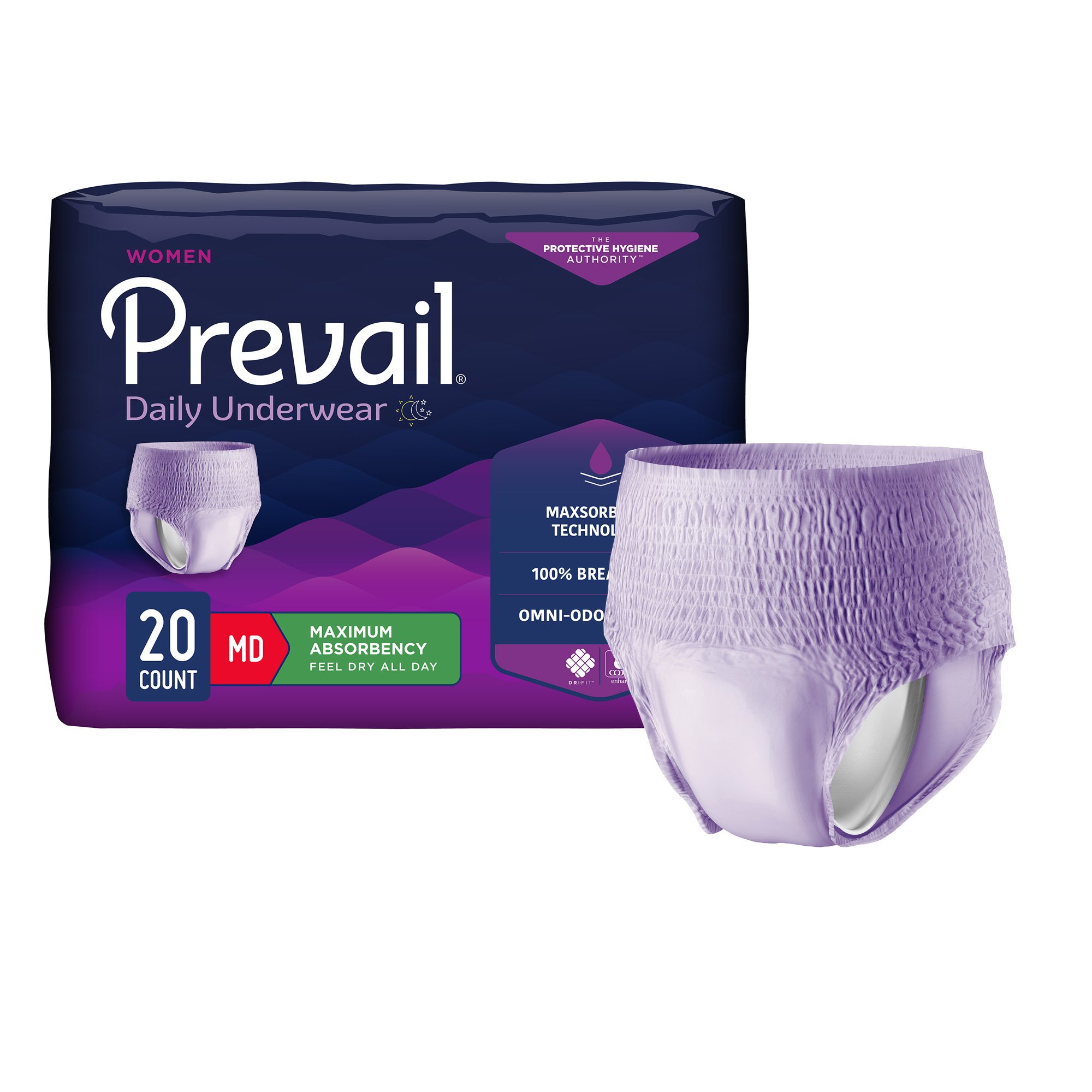 Prevail for Women Daily Maximum Absorbent Underwear, Medium MK 889081