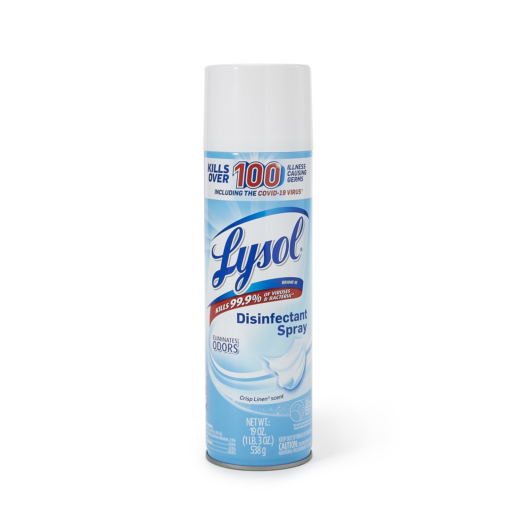 Lysol Disinfectant Spray Crisp Linen Scent, 19-ounce Aerosol Can MK 1164238