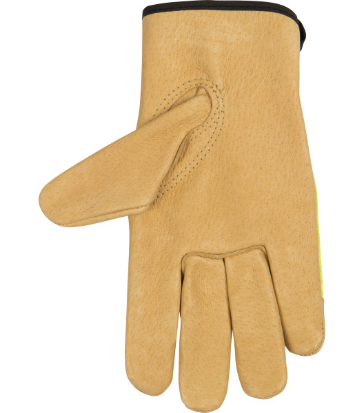 Hi-Vis Green Mesh & Grain Pigskin Palm, Green, large