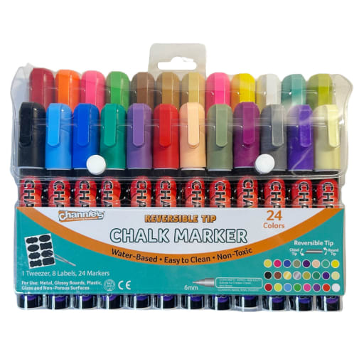 Liquid Chalk Markers; 24 Bold Colors