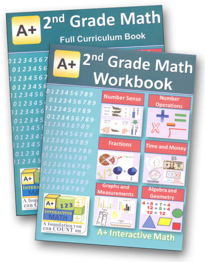 A+ Interactive Math 2nd Grade Full Curriculum Textbook & Workbook Bundle