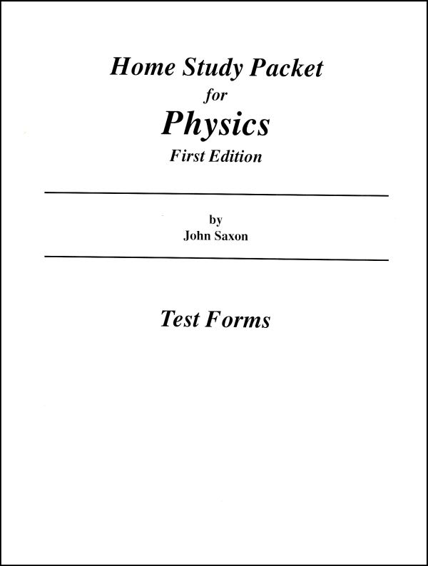 Saxon Physics Consumable Tests