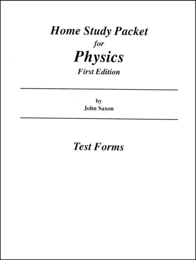 Saxon Physics Consumable Tests