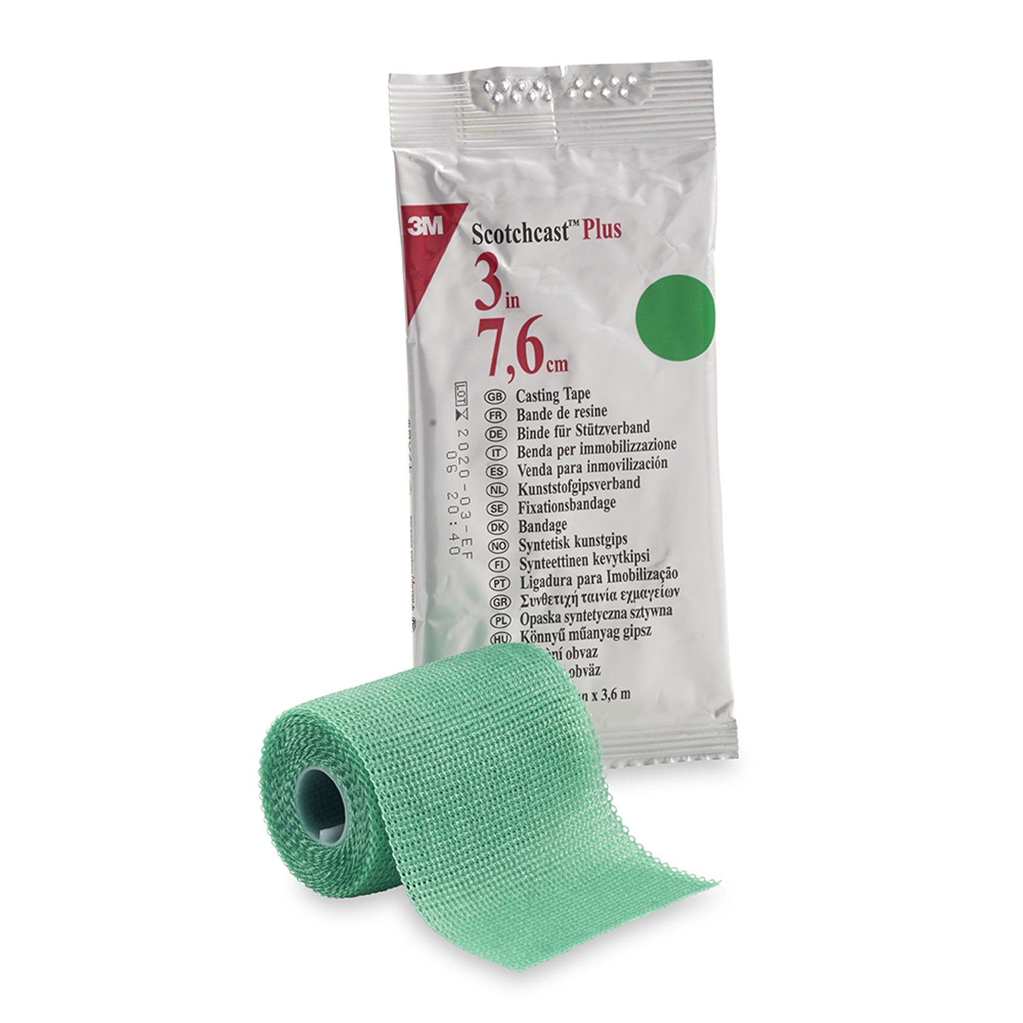 3M Scotchcast Plus Green Cast Tape, 3 Inch x 4 Yard MK 201236