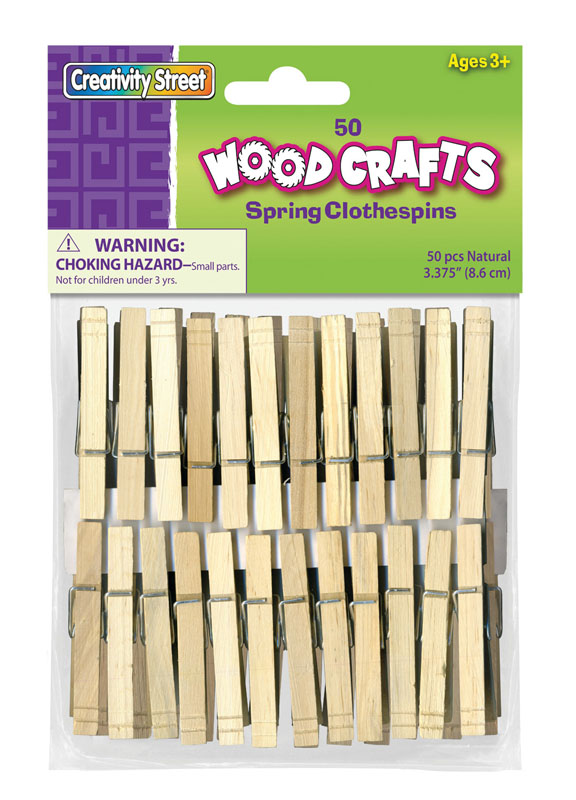 50 Wood Clothespins